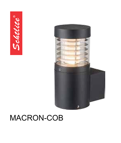 MACRON120 LED Garden Post/Bollard/Wall light with cone effect polycarbonate diffuser