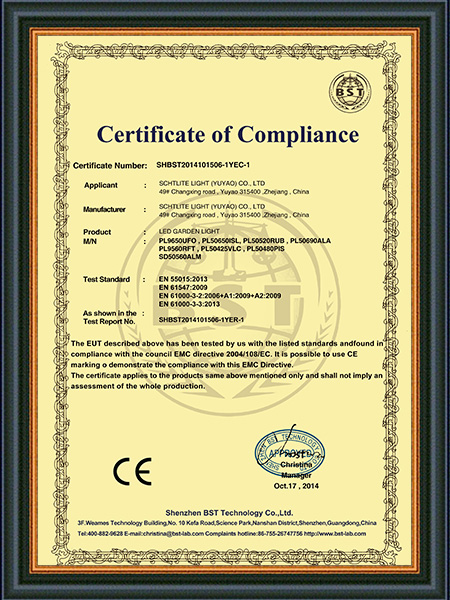 Certification CE-EMC LED-PT